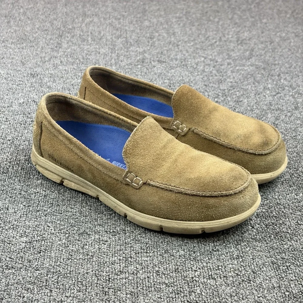 Birkenstock Utti Slip On Size 42 Mens 9 Casual Taupe Suede Comfort Shoes